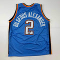 Facsimile Autographed Shai Gilgeous-Alexander Oklahoma City Blue