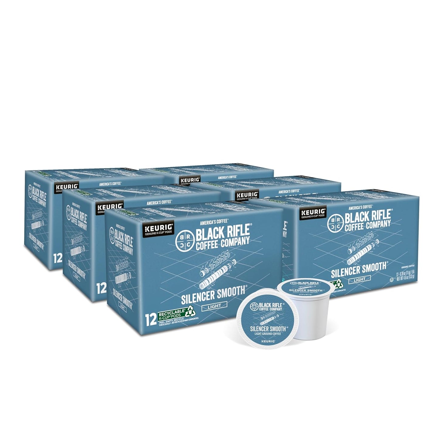 Black Rifle Coffee Company Silencer Smooth Light Roast K Cups
