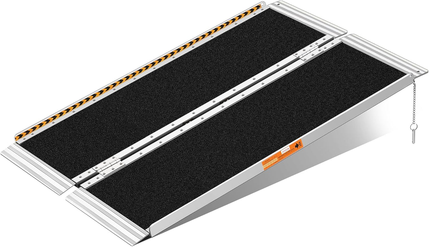 Portable 4 Feet Wheelchair Ramp for Home Steps and Stairs