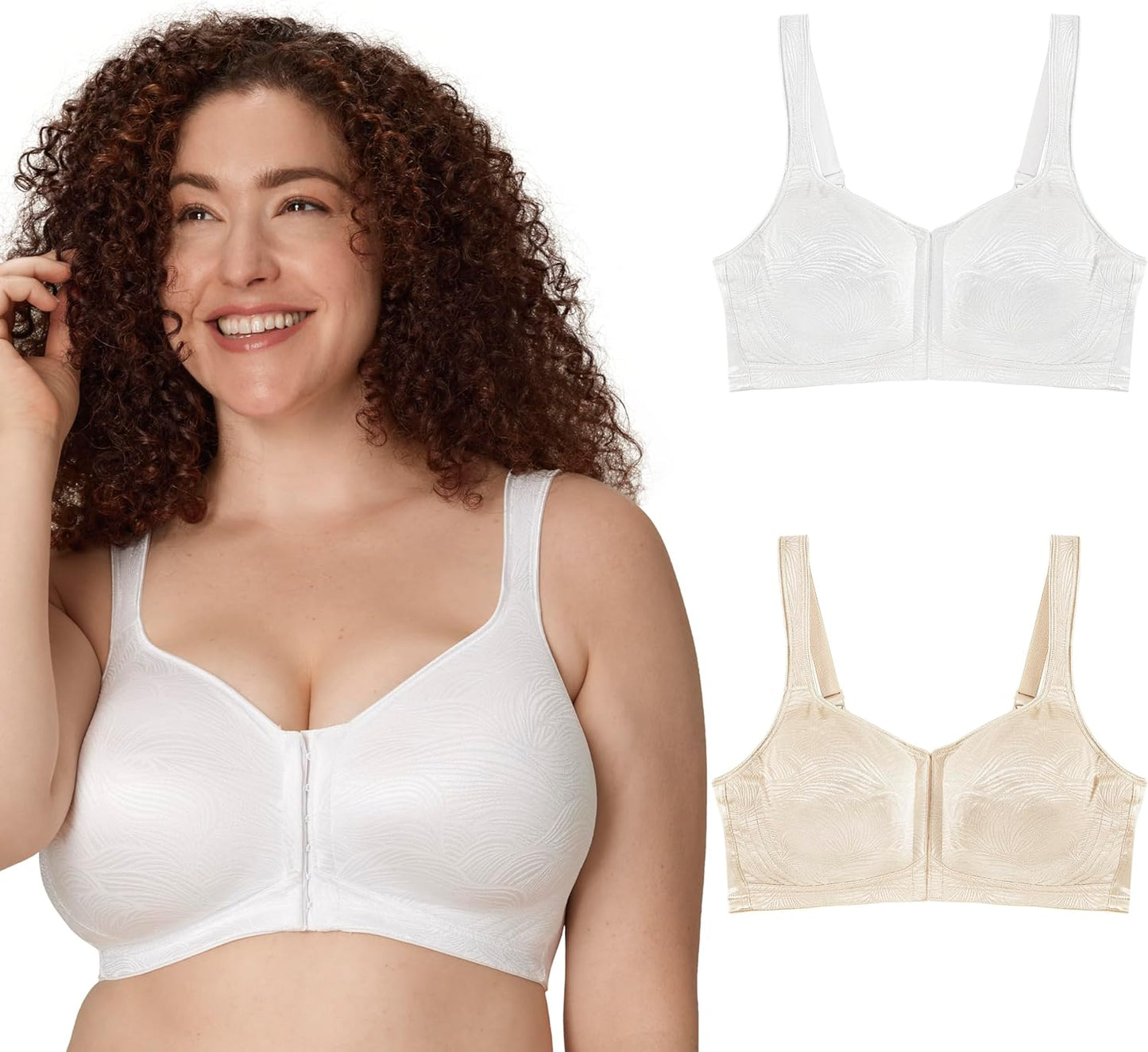Playtex Womens 18 Hour Front Close Wireless Bra for Comfort