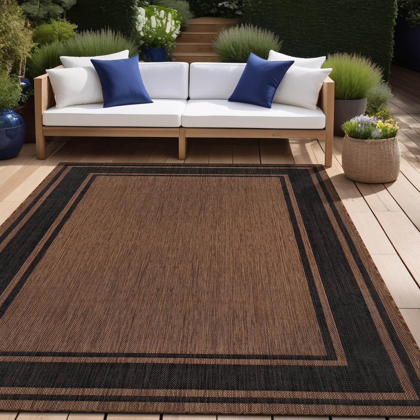 Beverly Rug Large Outdoor Rug 9x12 Waterproof Modern Design