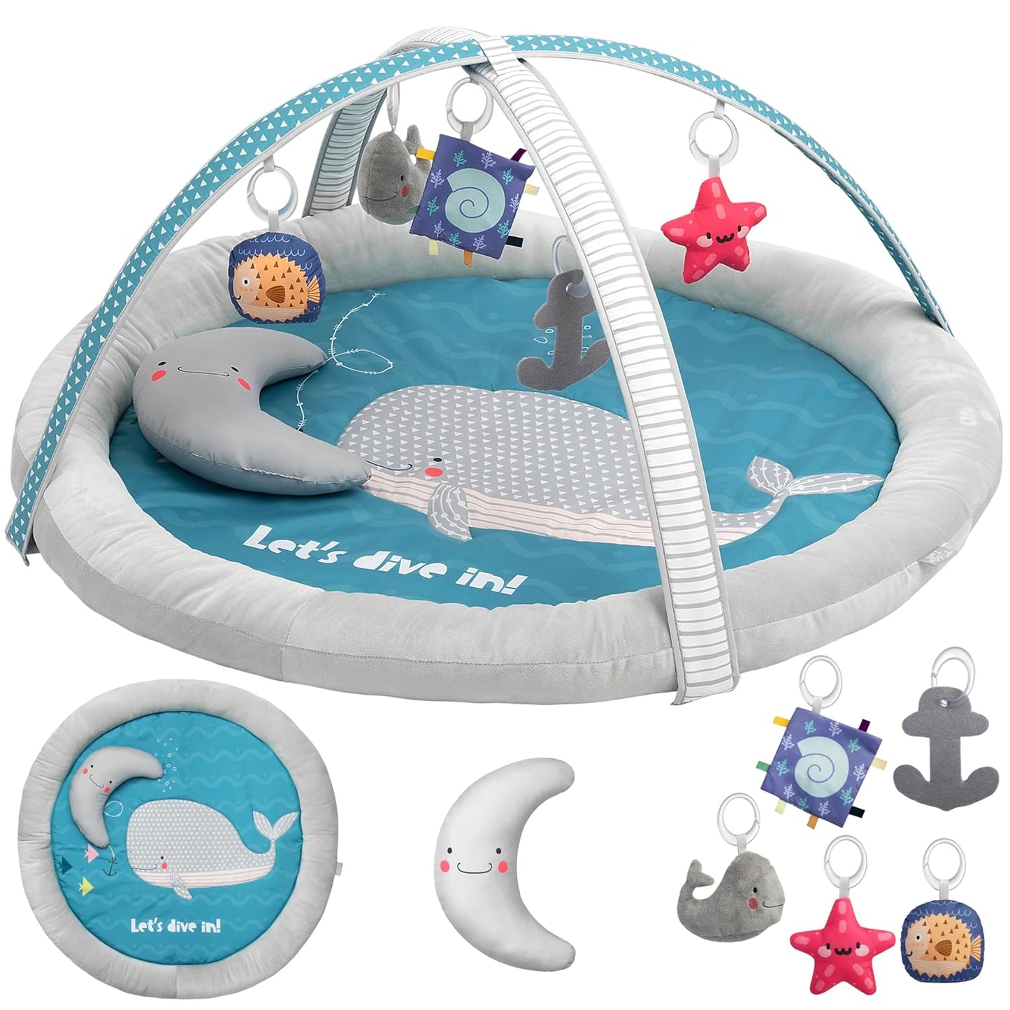 X-Large Baby Play Mat with Soft Bumper for Safe Playtime