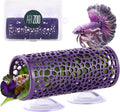 Betta Fish Tunnel Purple Hideaway - Decorative Shelter for Small Fish
