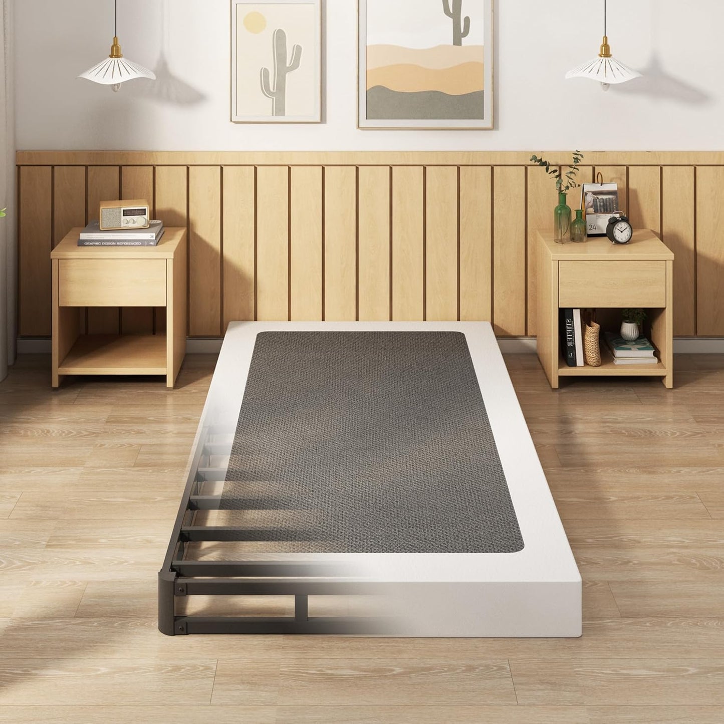 EMODA 4 Inch Twin Box Spring Heavy Duty Metal Mattress Base