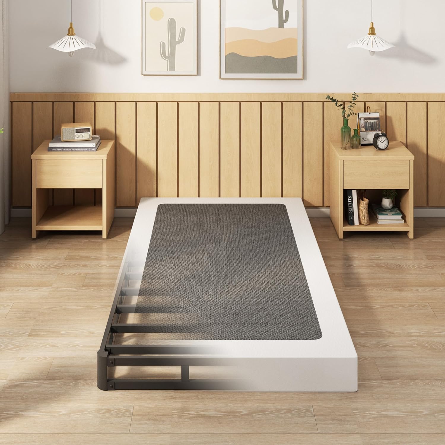 EMODA 4 Inch Twin Box Spring Heavy Duty Metal Mattress Base
