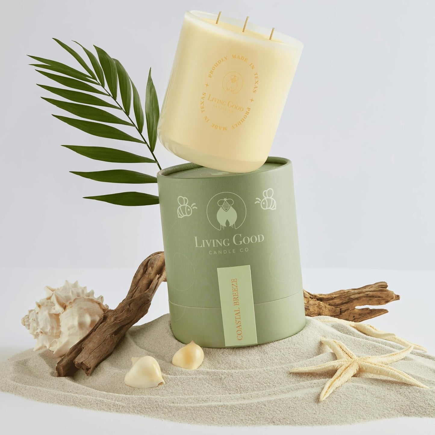 Coastal Breeze Yuzu & Sea Salt Beeswax Candle for Home Decor