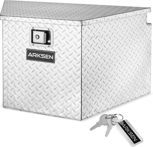Heavy Duty Diamond Plate Aluminum Trailer Tongue Box Storage