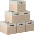 Ornavo Home 13 x 15 x 13 Kallax Storage Cube Bins - Foldable Linen Set
