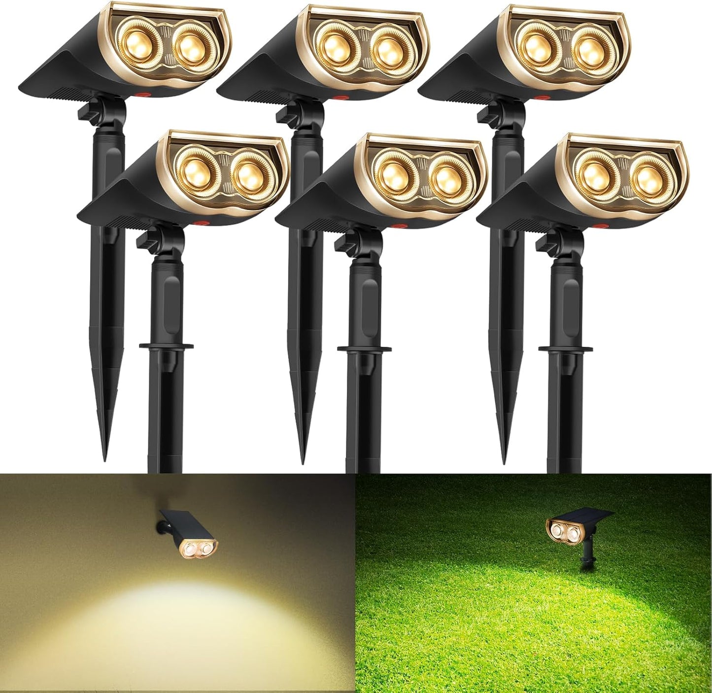 Consciot Halloween Solar Spot Lights for Outdoor Decoration