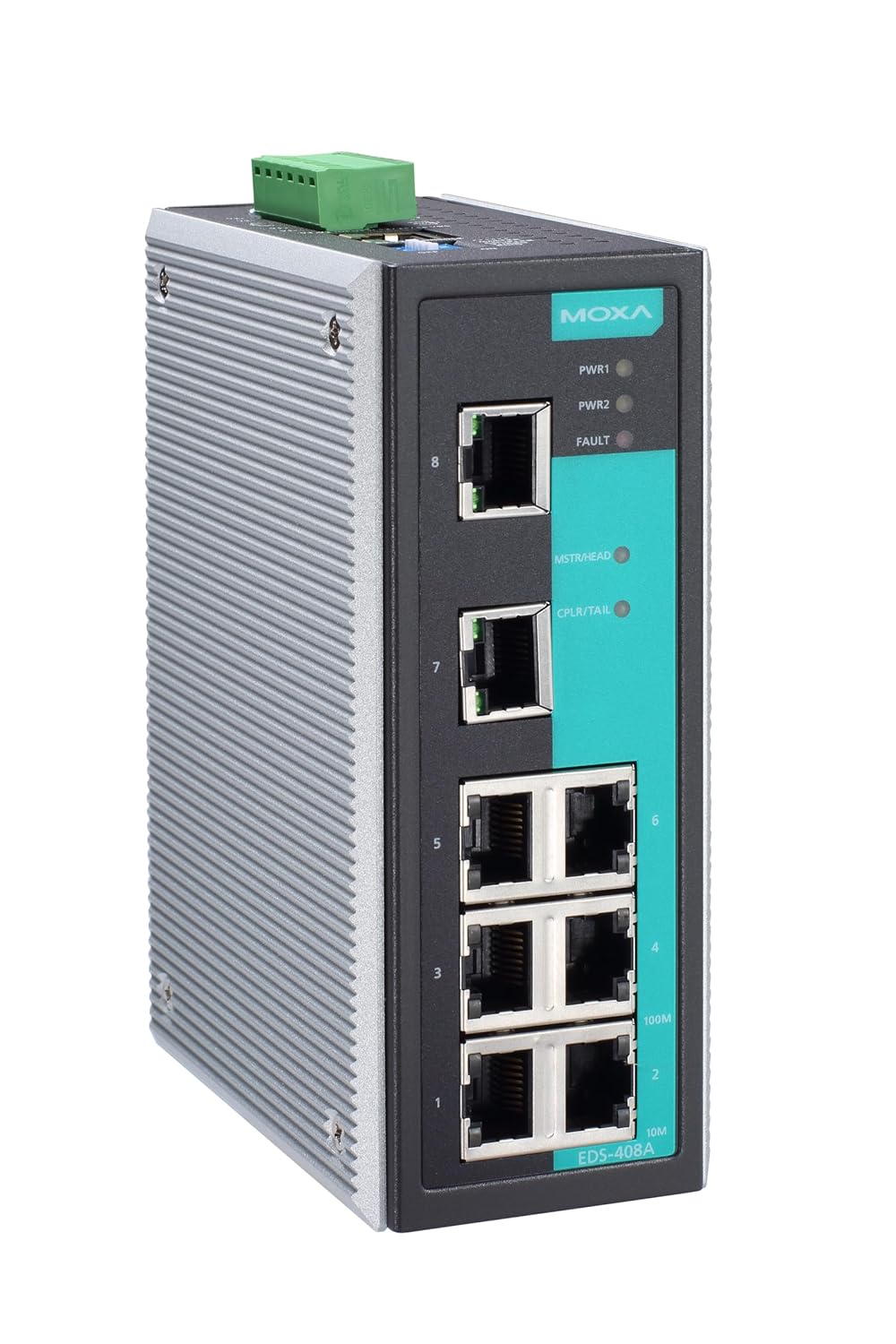MOXA EDS-408A Managed Ethernet Switch with 8 Ports and VLAN