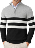 COOFANDY Men's Quarter Zip Pullover Sweater - Slim Lightweight