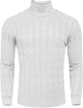 COOFANDY Men's Slim Fit Turtleneck Sweater - Warm, Soft Knit