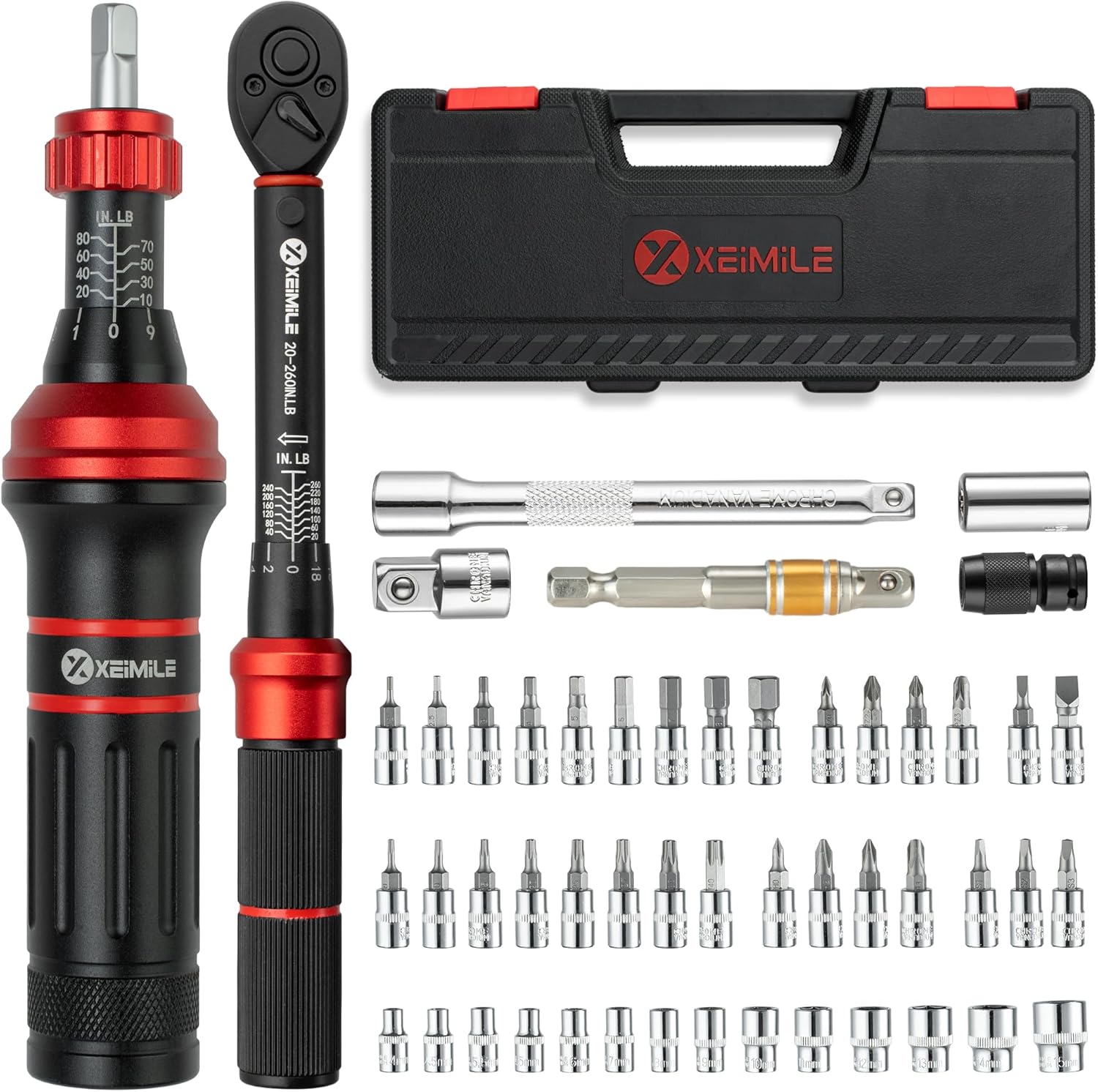 52Pcs Torque Wrench and Screwdriver Set for Precision Tasks