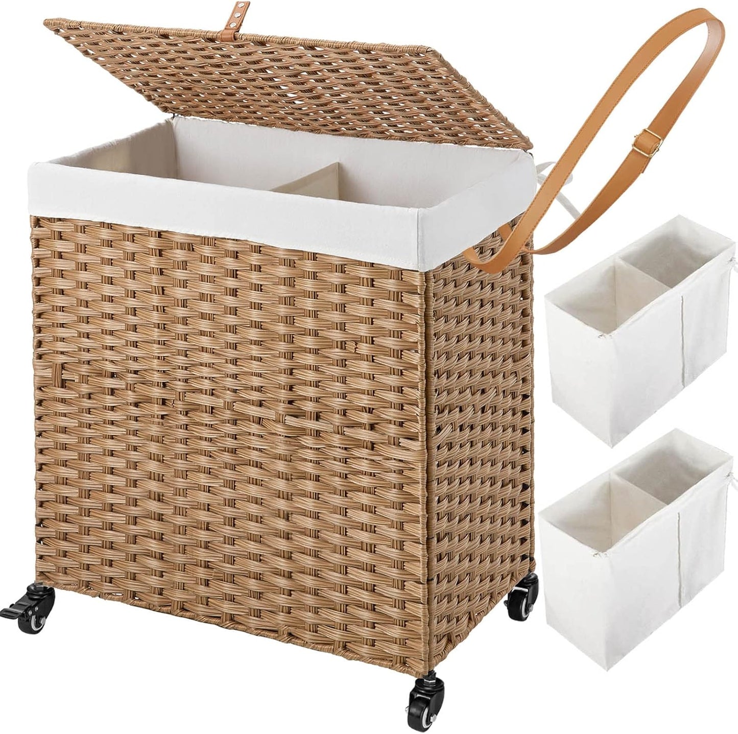 Greenstell Laundry Hamper with Wheels for Easy Transport