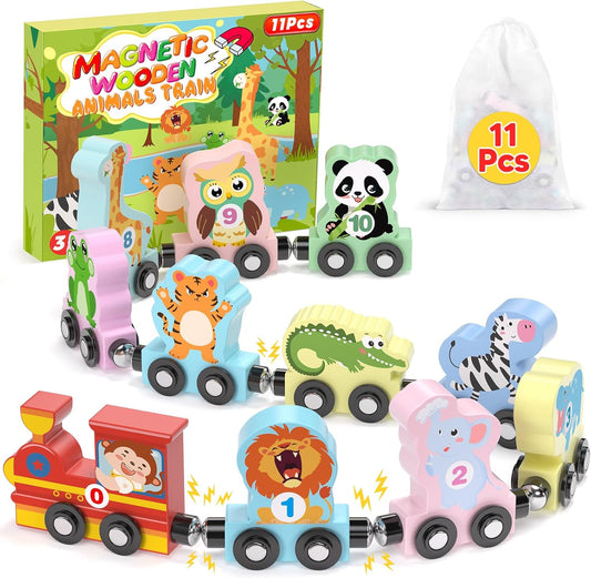Montessori Magnetic Train Set: Educational Fun for 1-3 Year Olds!