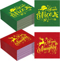 200 Pcs Funny Christmas Napkins by Zhanmai: Naughty & Nice Holiday Decor