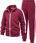 Boy's Polyester Active Tracksuit Set Full Zip Jogging Suit - 2 Piece