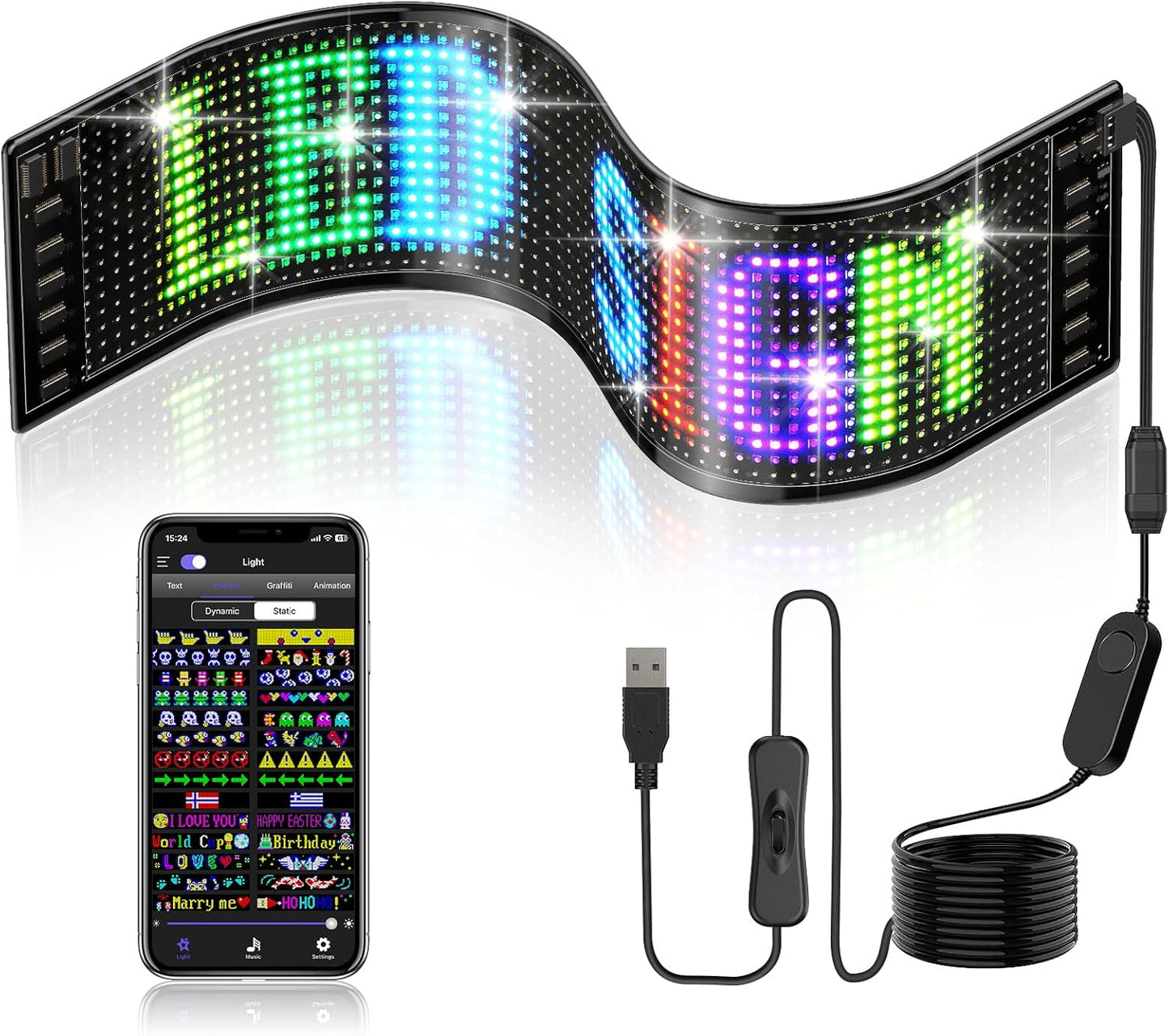 Programmable LED Sign with Customizable Text for Any Occasion