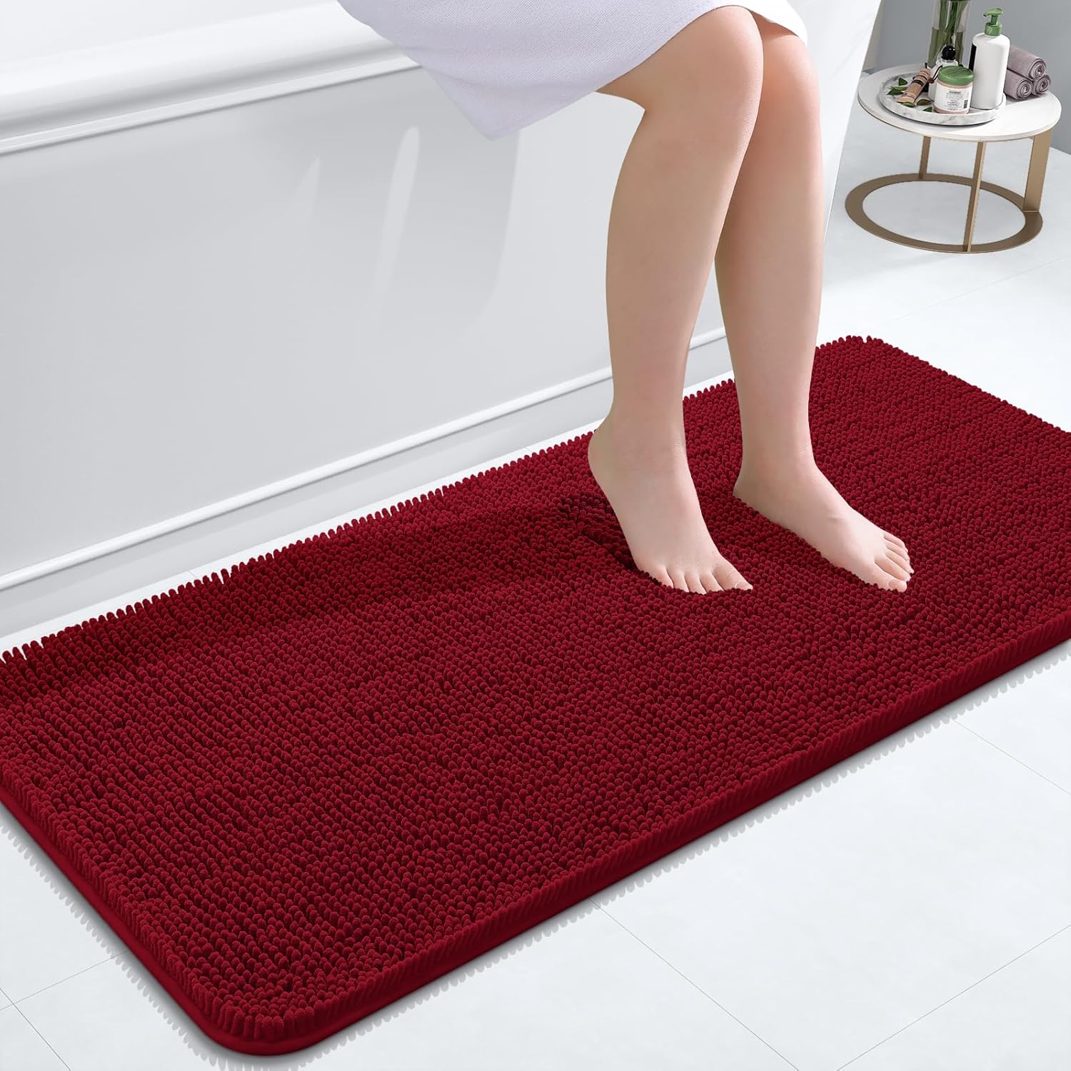 OLANLY Extra Soft Chenille Bath Rugs for Ultimate Comfort