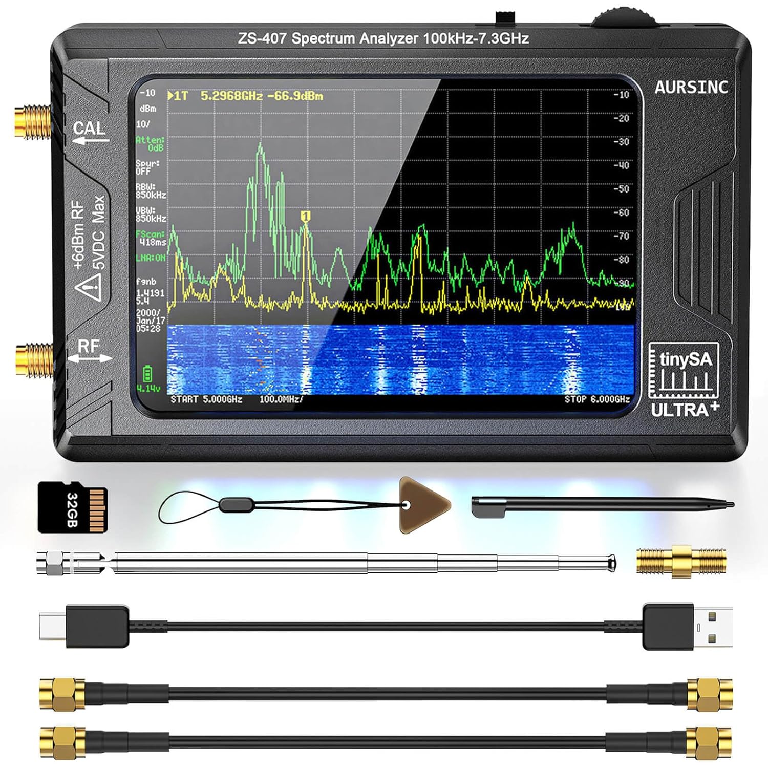 Tinysa Ultra+ ZS407 Spectrum Analyzer: Precision RF Testing Tool