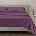 100% Egyptian Cotton Queen Sheet Set - 600 TC Sateen (Plum)