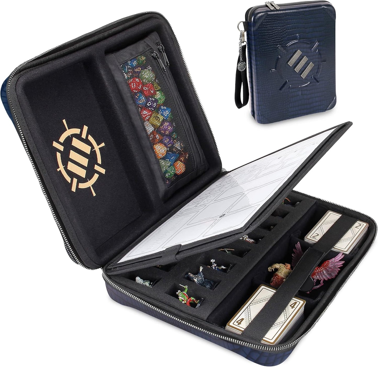 ENHANCE RPG Organizer Case for DnD with Character Sheet Holder