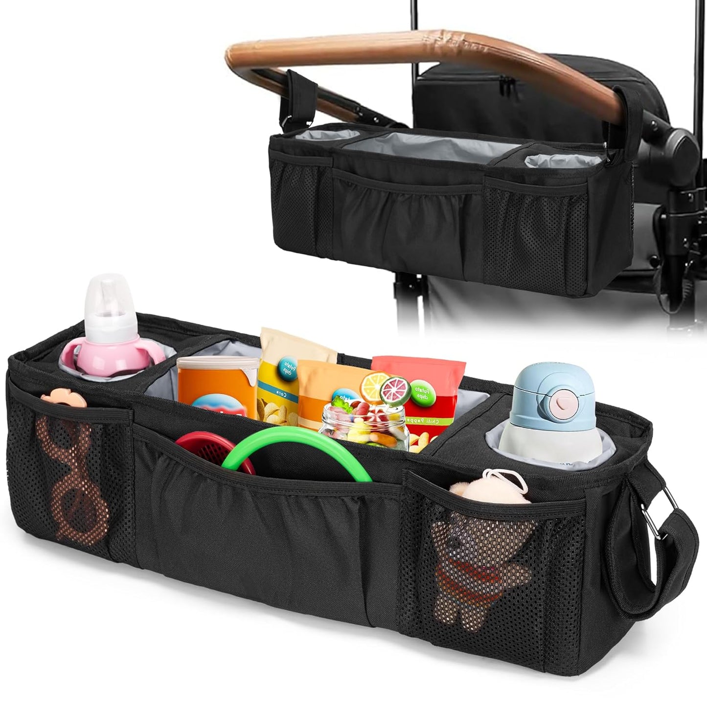 Wagon Parent Console for Wonderfold W4 with Cup Holders