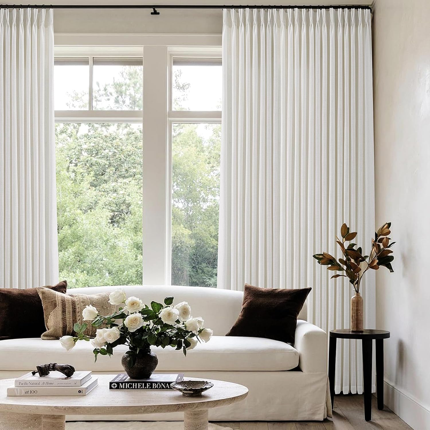 80 Inch Extra Wide Pinch Pleated Curtains for Elegant Spaces