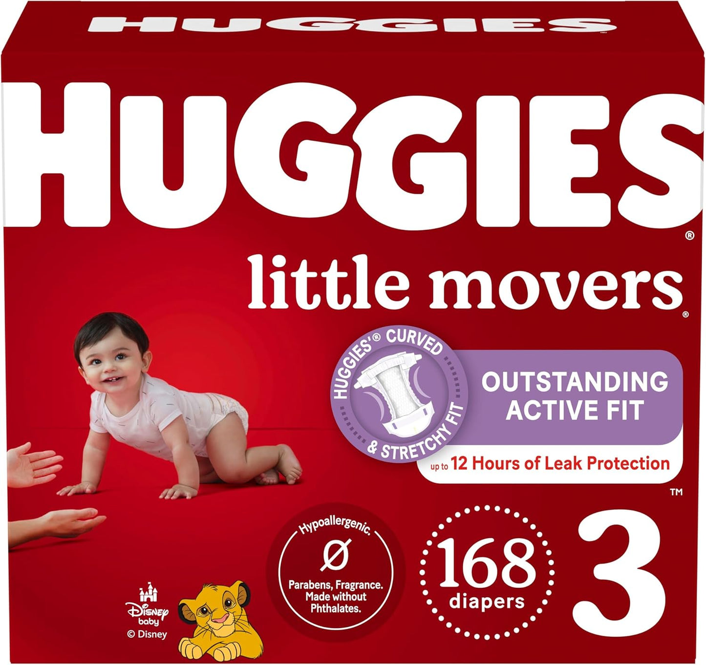 Huggies Size 3 Little Movers Diapers for Active Toddlers