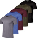Real Essentials Mens Active Quick Dry Mesh Crew Neck Tee - Lightweight