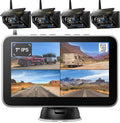 4 Magnetic Solar Wireless Backup Camera HD1080P 7in DVR Monitor - Easy