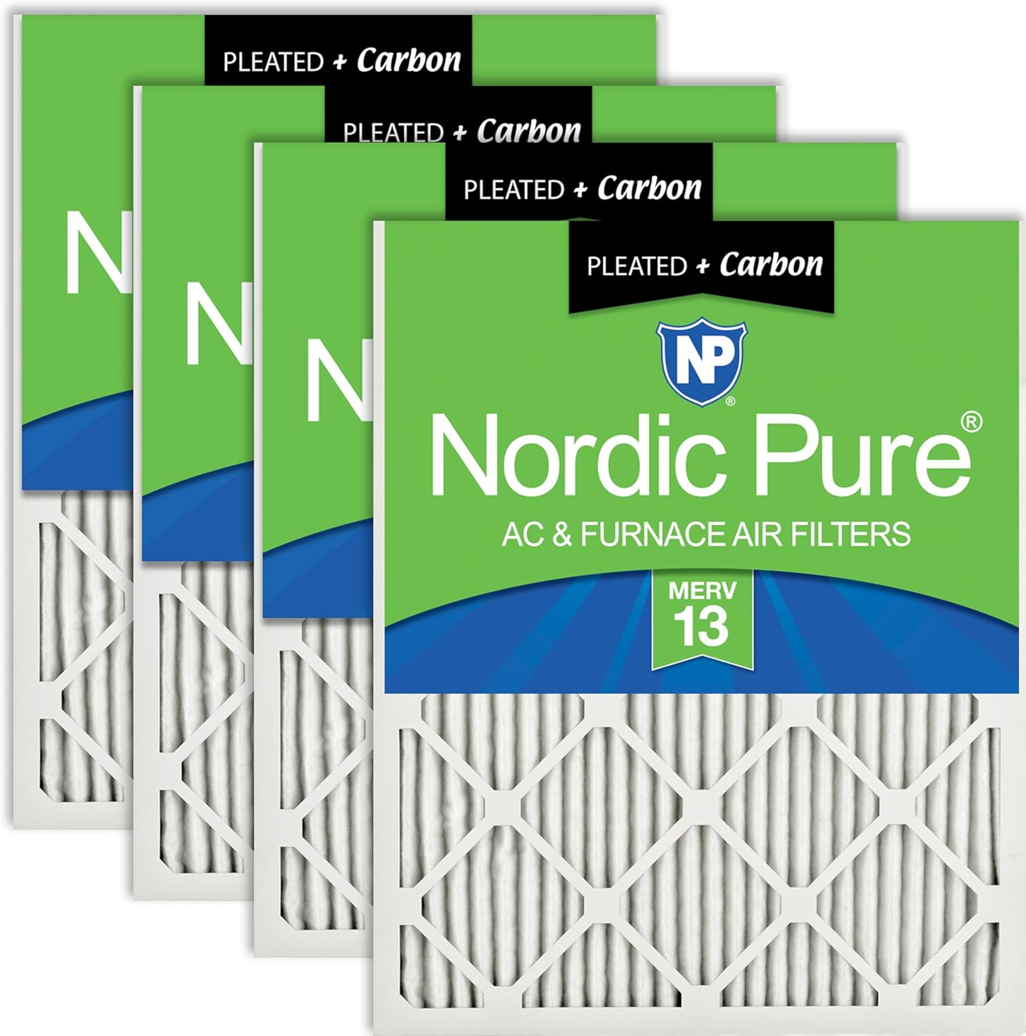Nordic Pure 16x20x1 Pleated Air Filters with MERV 13 Plus Carbon