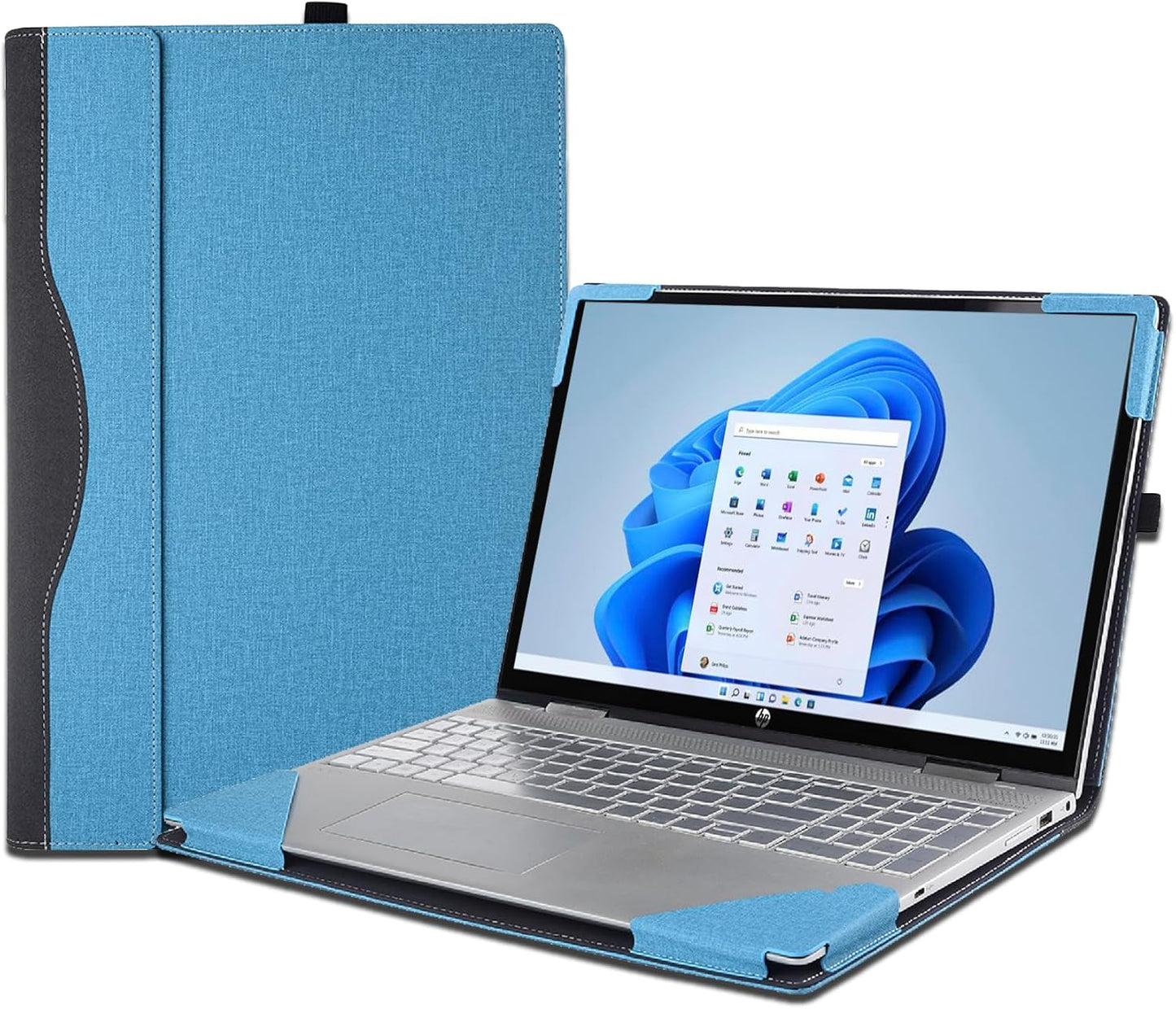 Cover Case for HP Envy x360 15.6ft' Laptop - Light Blue Shell