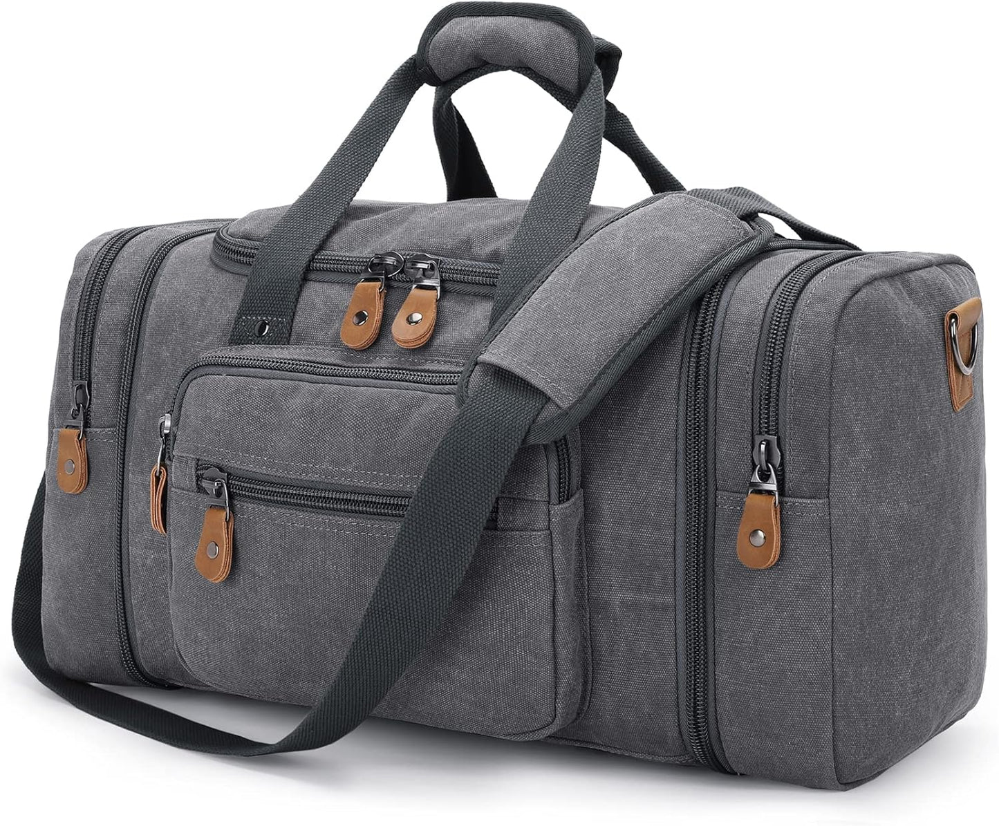 Gonex Canvas Duffle Bag for Travel, 60L Expandable Design