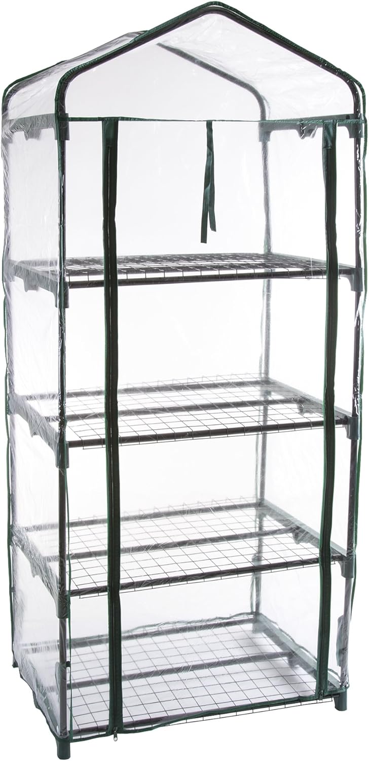 4 Tier Mini Greenhouse - Portable Greenhouse for Indoor Use