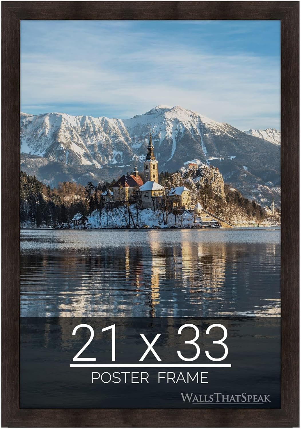 Espresso Brown Picture Frame for Puzzles Posters Photos Artwork
