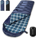 Sleeping Bag Winter Flannel Lined 18F-32F - Warm, Roomy Adult Bag