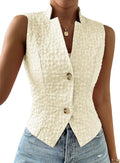 Mina Self Women's 2025 Fall Sleeveless Sweater Vest Top - Elegant