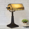 Lavish Home Tiffany-Style LED Bankers Lamp