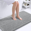 OLANLY Bath Rug 44x24 in Light Grey - Soft Absorbent Chenille