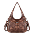 Women Fashion Washed PU Leather Tote Bag - Roomy Everyday Satchel