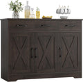 Modern Farmhouse Buffet Sideboard Cabinet - Spacious Storage