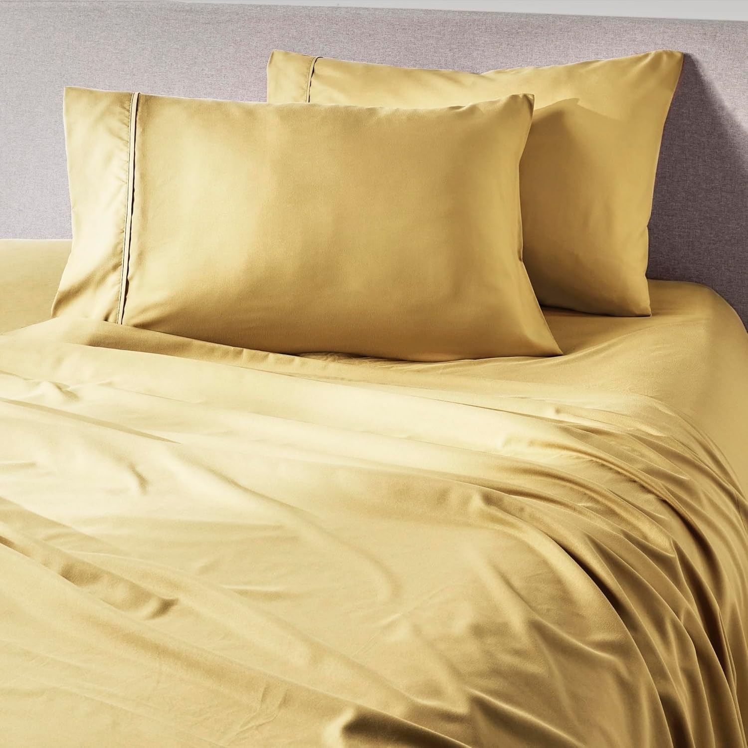 PeachSkinSheets Harvest Gold King Sheet Set for Hot Sleepers