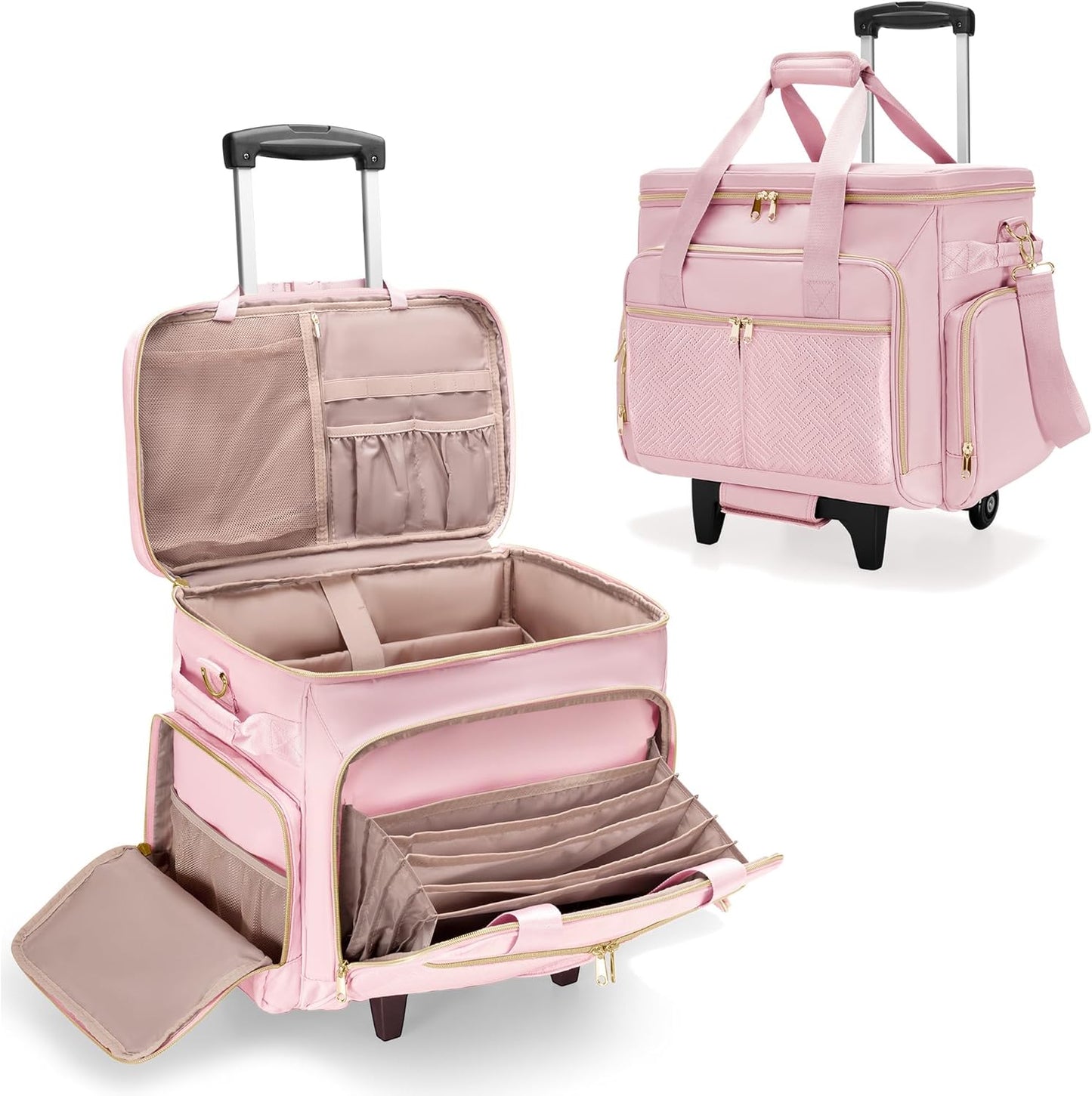 Rolling Teacher Bag with Wheels for 15.6 Laptop - Prokva
