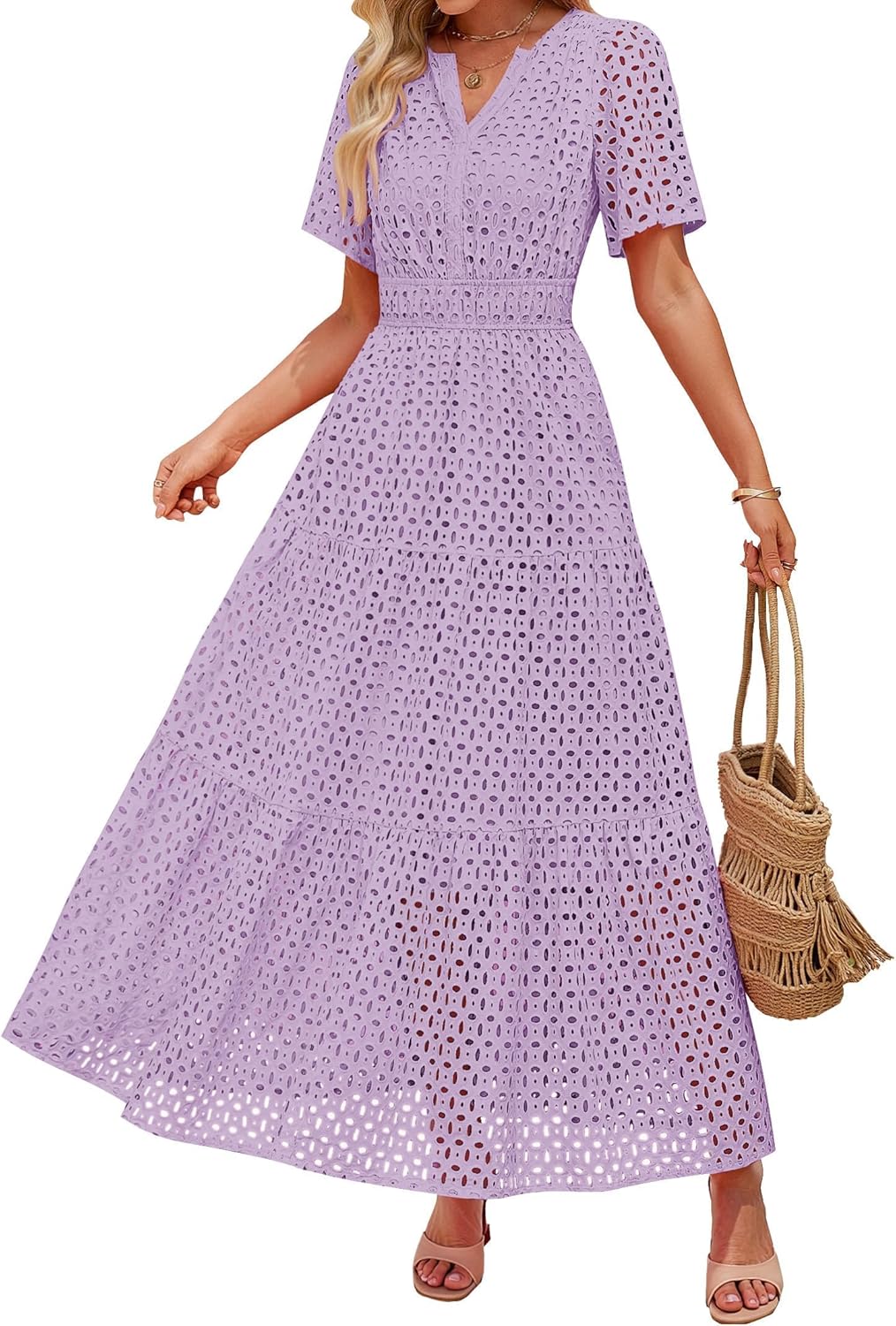 ZESICA Women's Summer Short Sleeve Maxi Dress for Every Occasion
