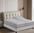 Split King 2-Pack Twin-XL Bamboo Viscose Fitted Sheet - Gray 16in Deep