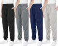Boys' Mesh Athletic Pants 4-Pack - Lightweight, Durable Joggers