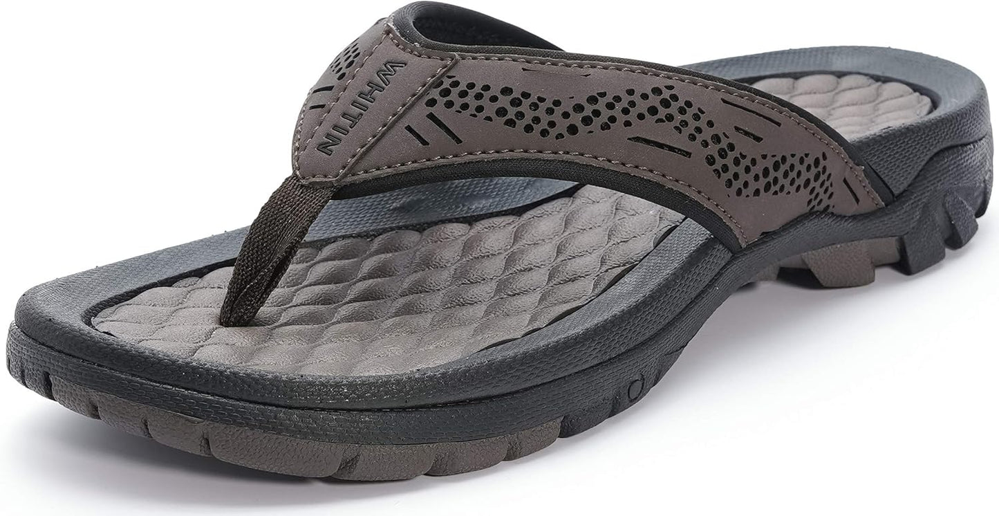 WHITIN Men's Arch Support Flip Flops