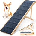 2025 Upgraded 64in Dog Ramp for Bed - Foldable High-Traction Ramp