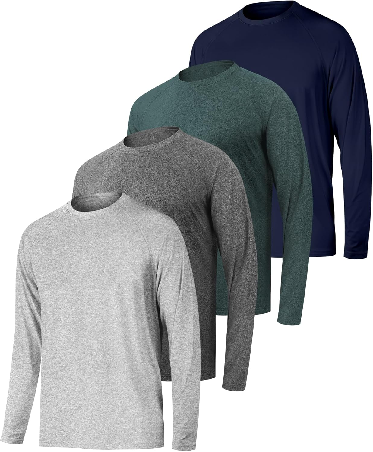 UPF 50+ Sun Protection Men's Workout Tee 4-Pack